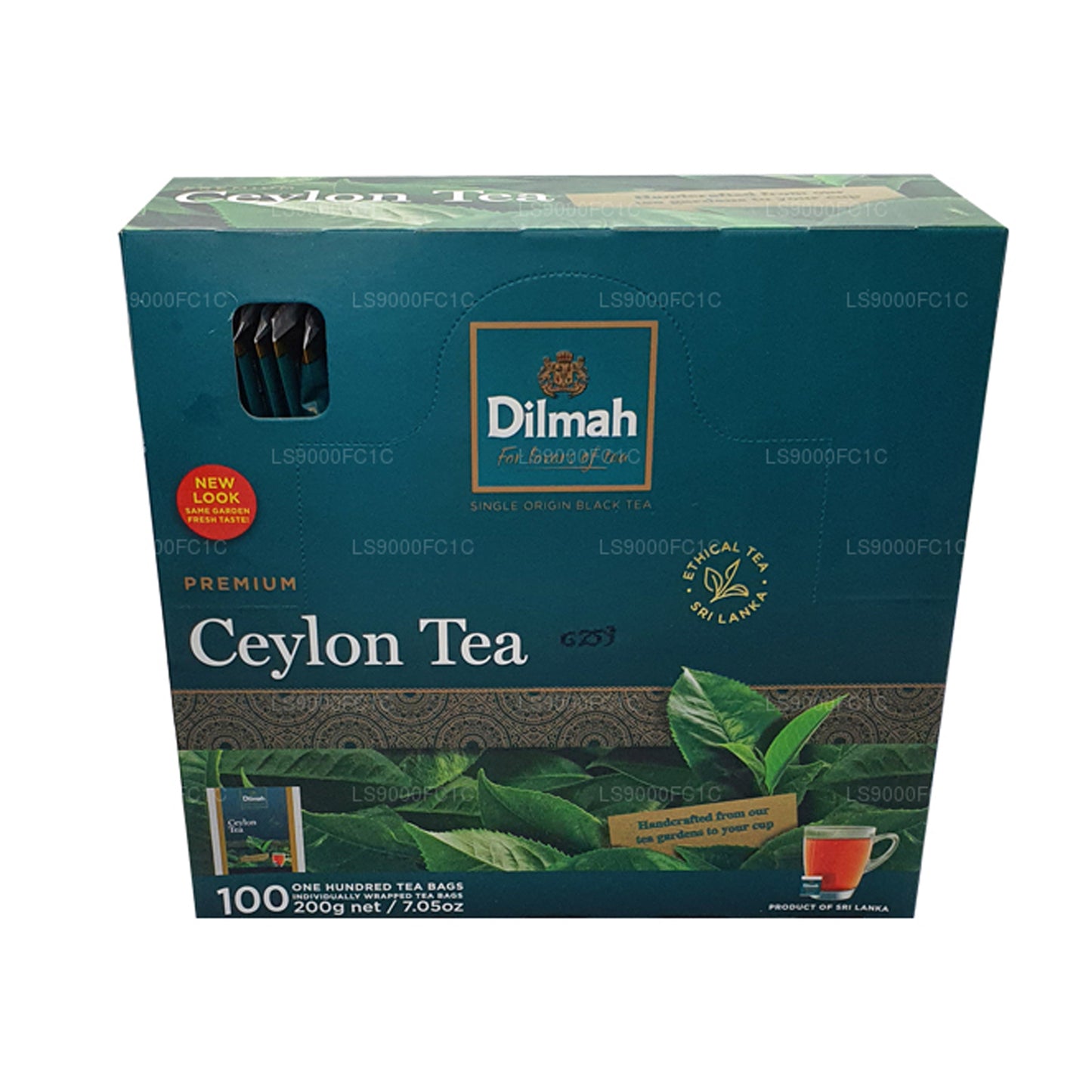 Thé de Ceylan Dilmah Premium, emballé individuellement, 100 sachets de thé (200 g)