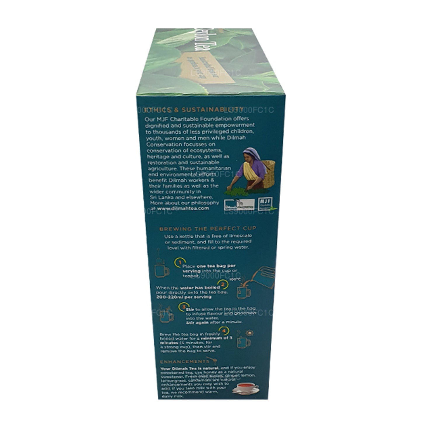 Thé de Ceylan Dilmah Premium, emballé individuellement, 100 sachets de thé (200 g)