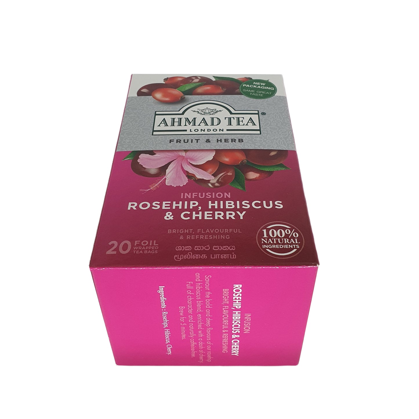 Ahmad Rosehip, Hibiscus et Cerise (40 g) 20 sachets de thé en aluminium