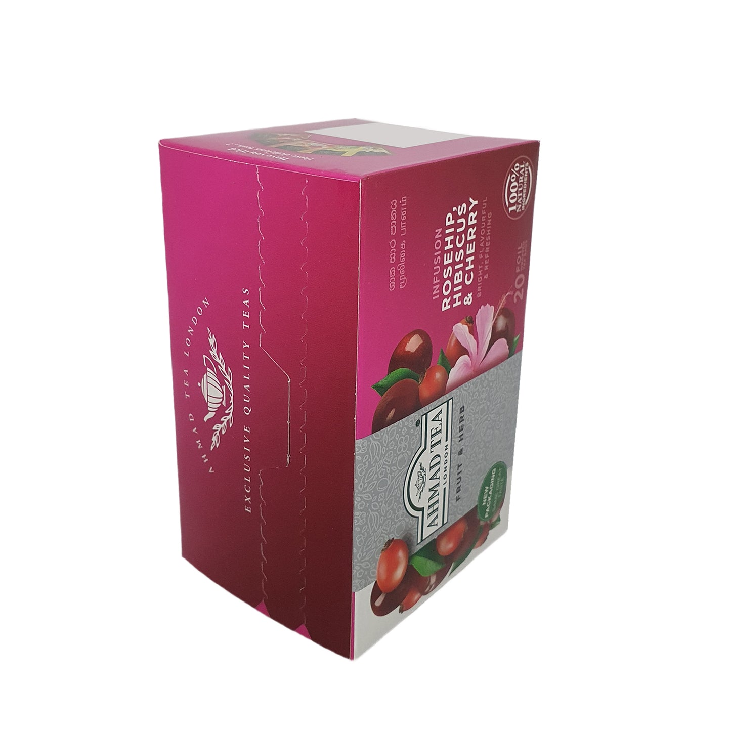 Ahmad Rosehip, Hibiscus et Cerise (40 g) 20 sachets de thé en aluminium