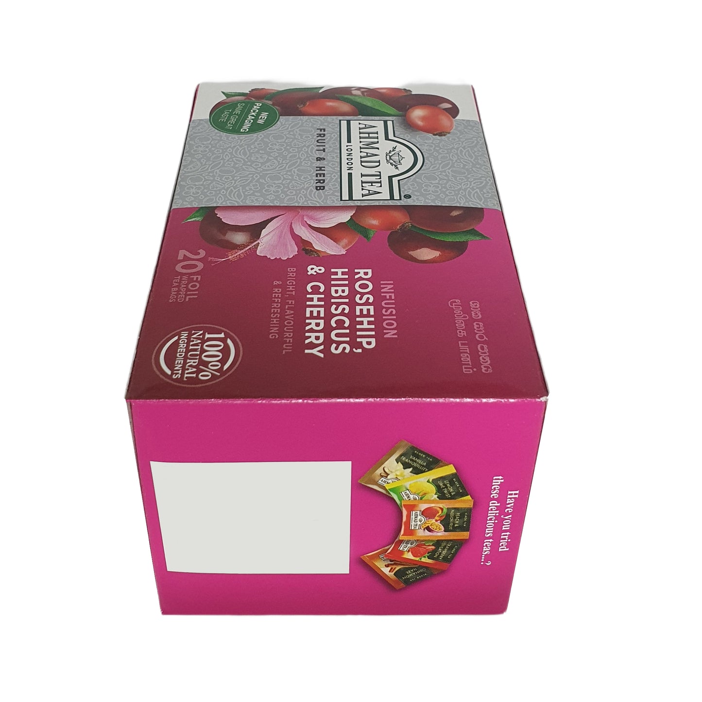 Ahmad Rosehip, Hibiscus et Cerise (40 g) 20 sachets de thé en aluminium