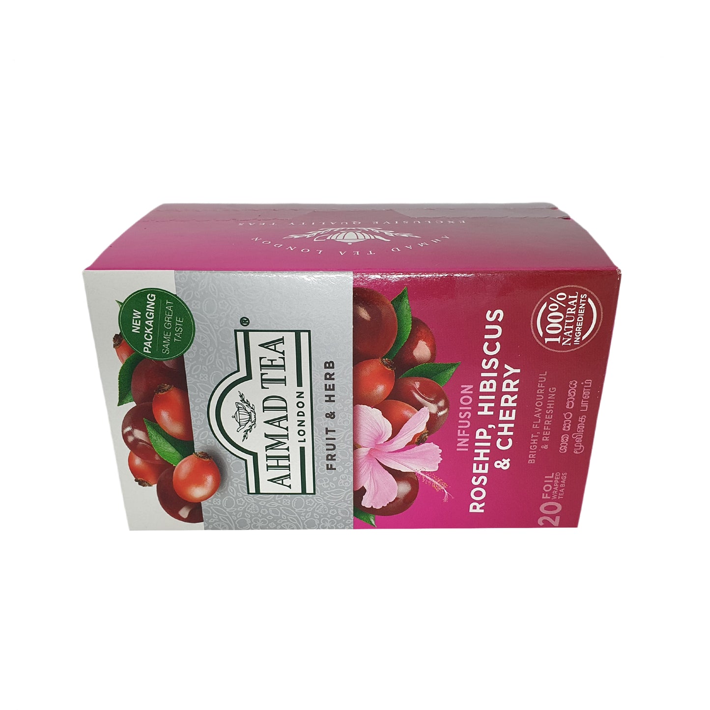 Ahmad Rosehip, Hibiscus et Cerise (40 g) 20 sachets de thé en aluminium