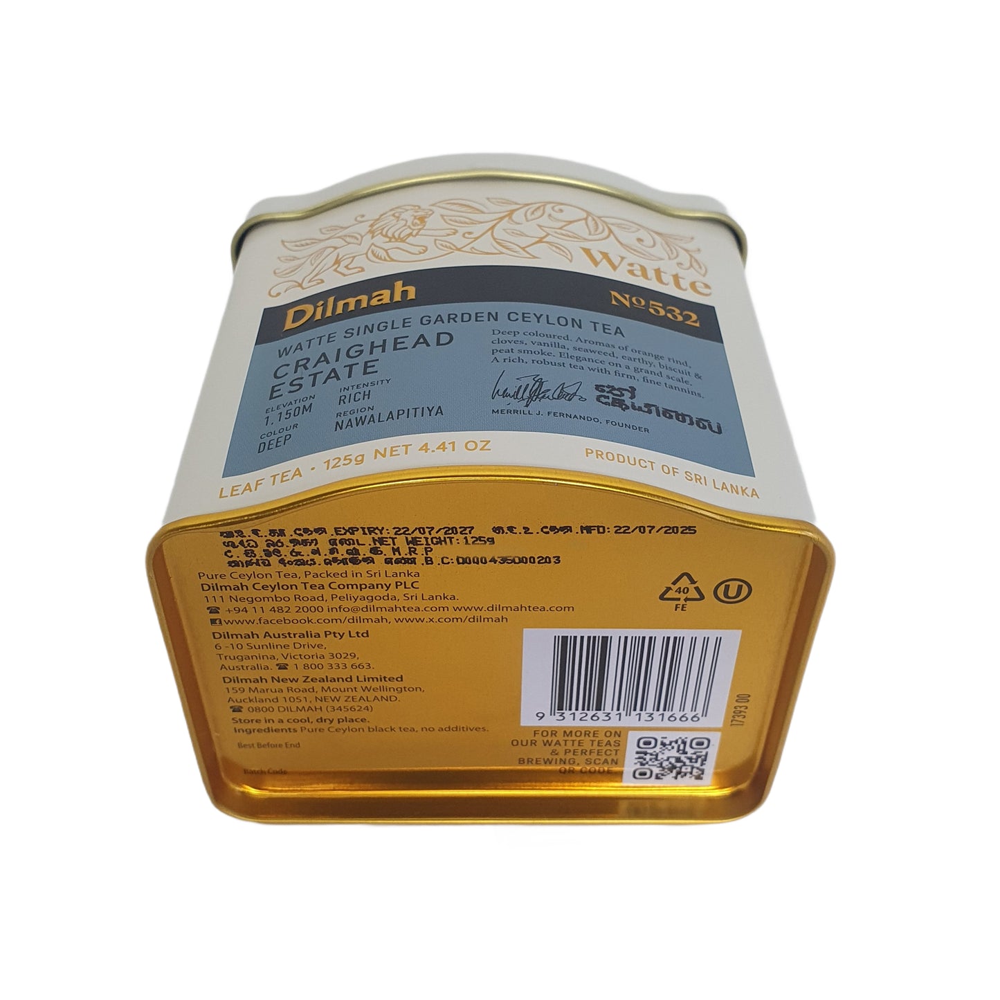 Thé en vrac Dilmah Meda Watte (125 g)