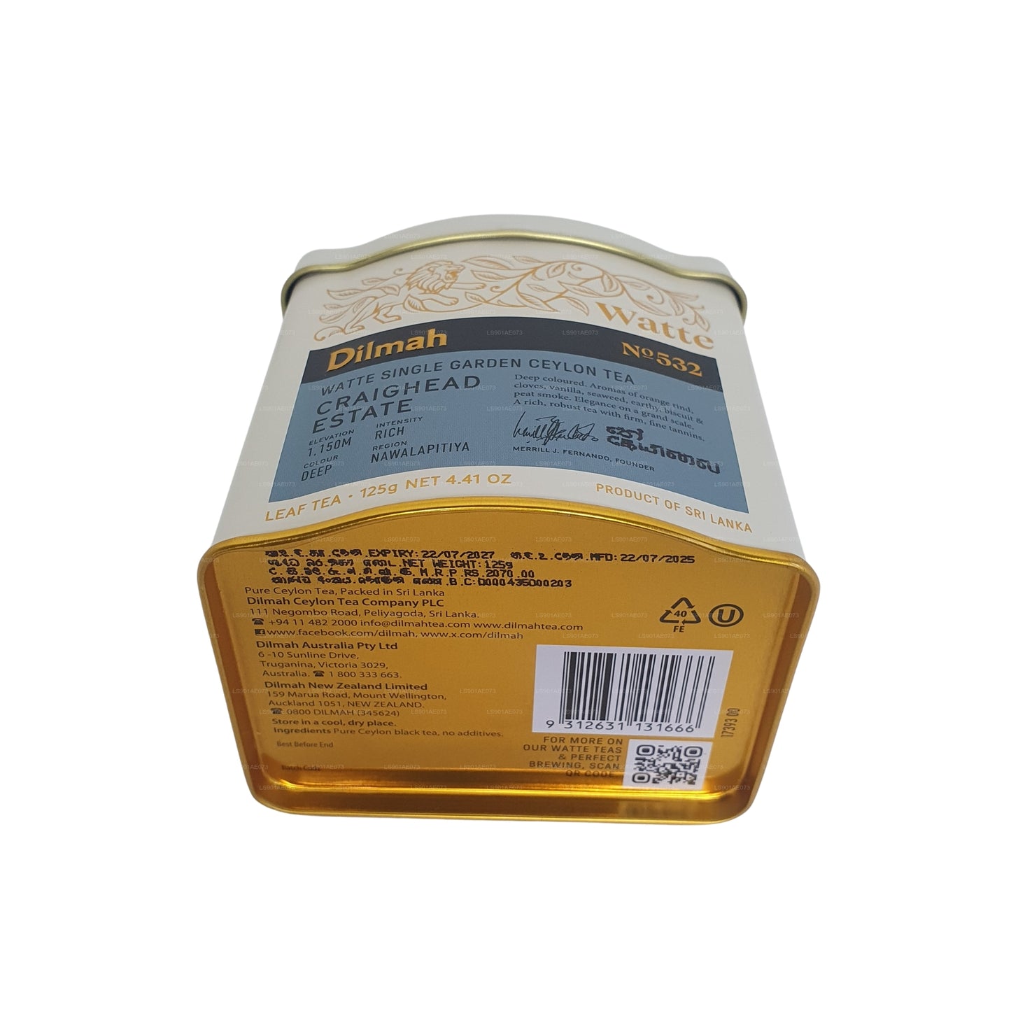 Thé en vrac Dilmah Meda Watte (125 g)