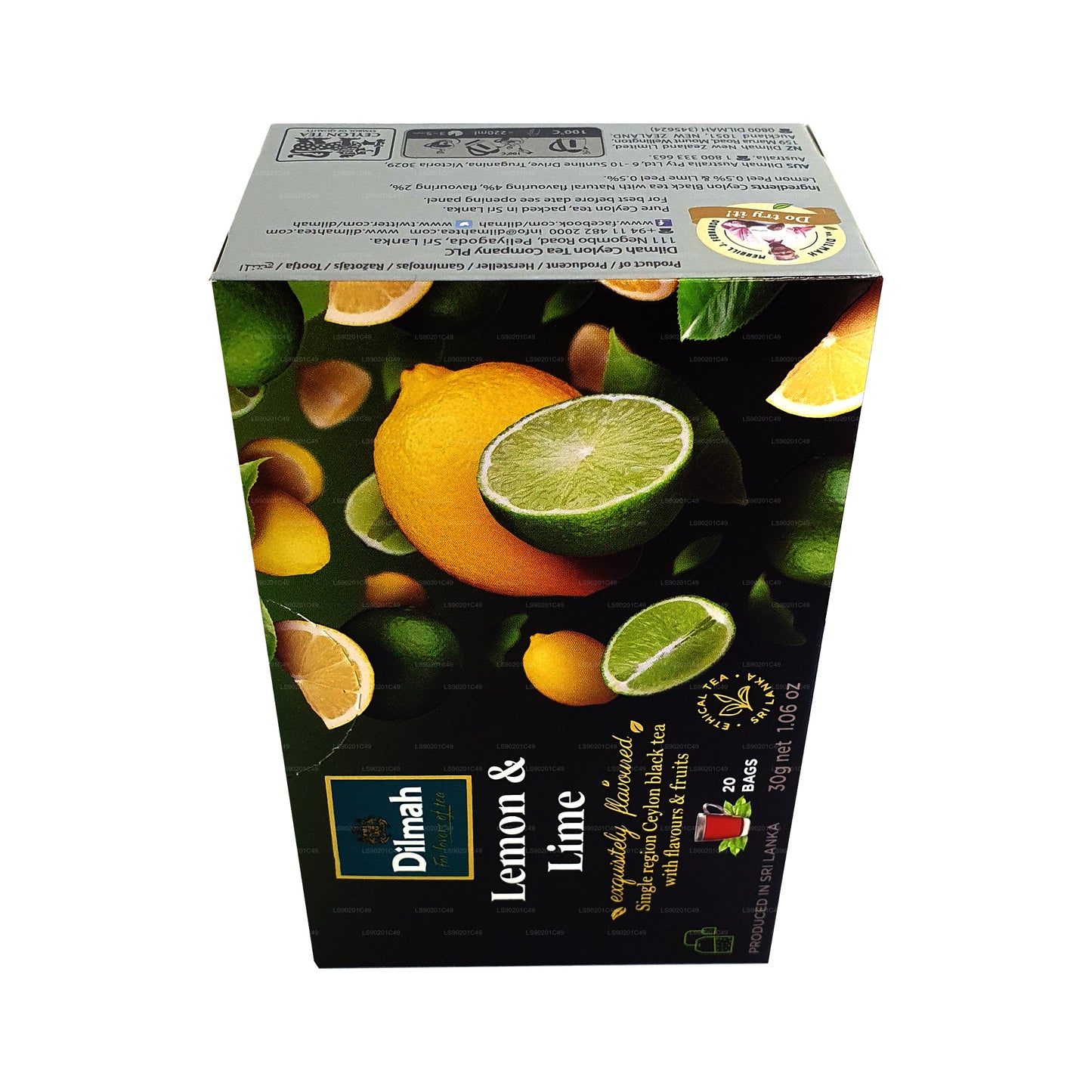 Thé aromatisé au citron Dilmah (30g) 20 sachets