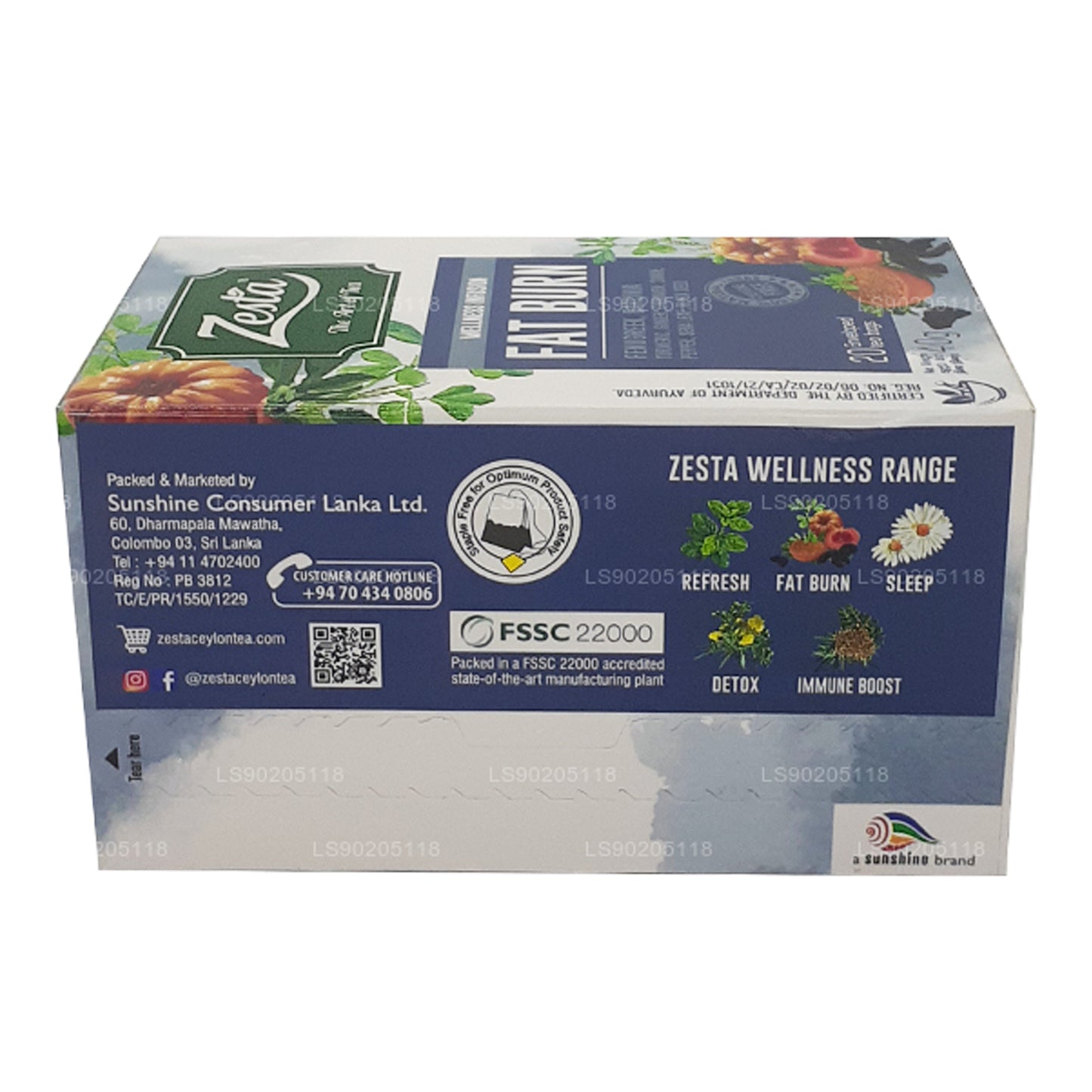 Zesta Fat Burn (40 g) 20 sachets de thé