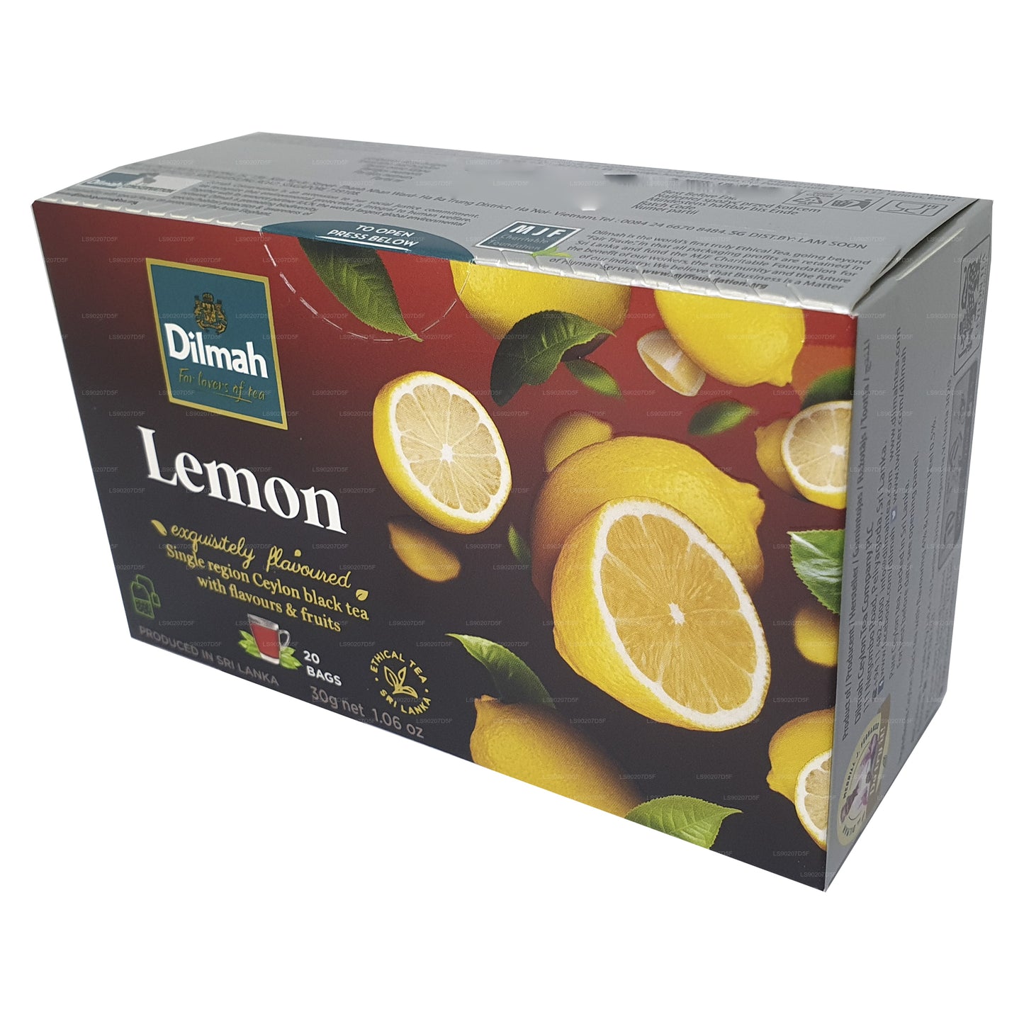 Thé aromatisé au citron Dilmah (30g) 20 sachets
