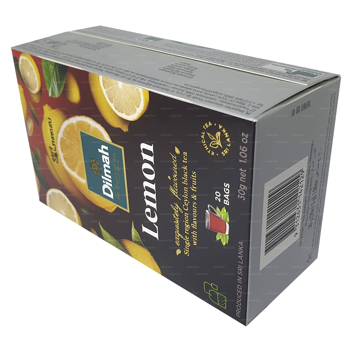 Thé aromatisé au citron Dilmah (30g) 20 sachets