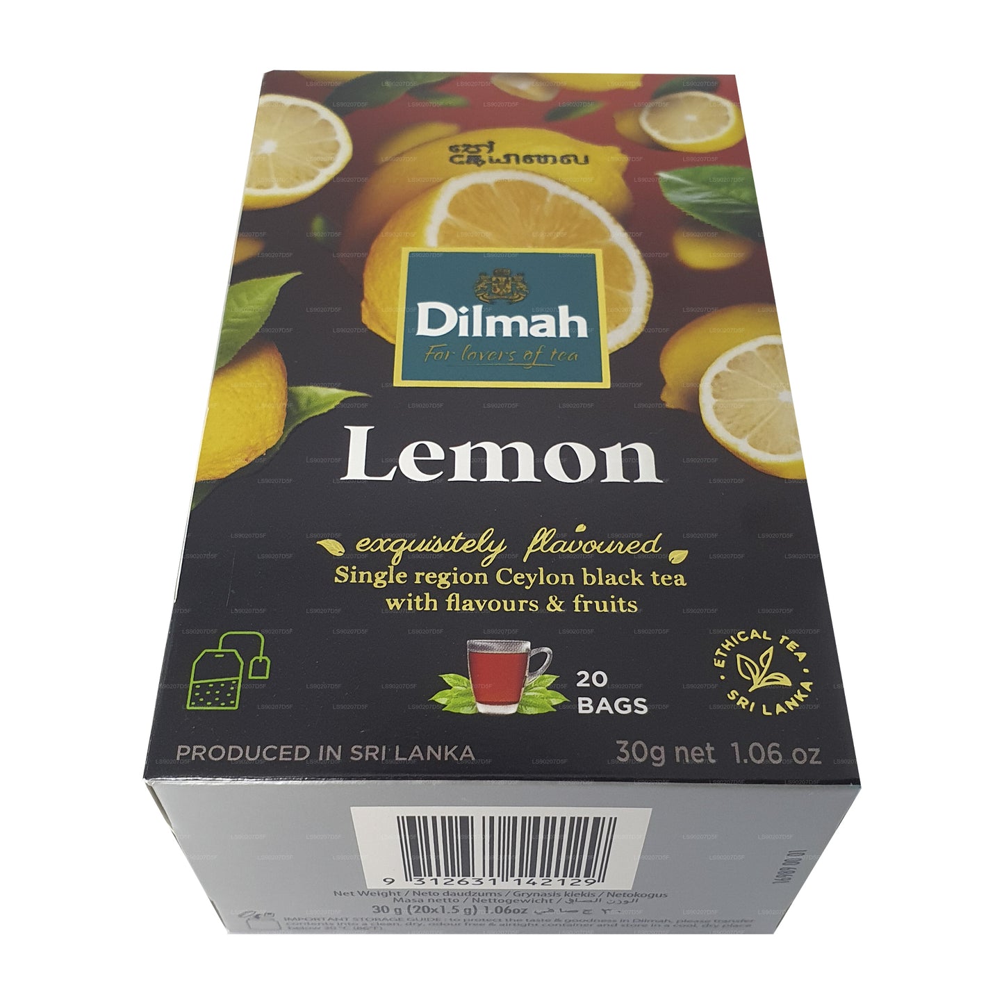 Thé aromatisé au citron Dilmah (30g) 20 sachets