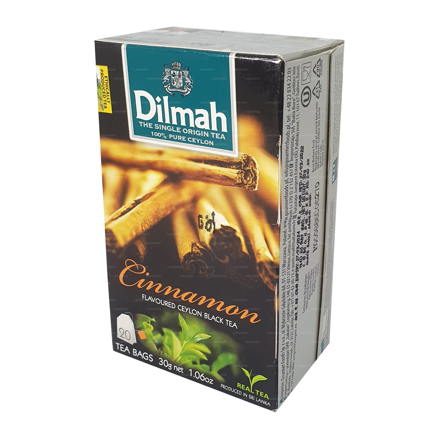 Thé aromatisé au caramel Dilmah (40g) 20 sachets de thé