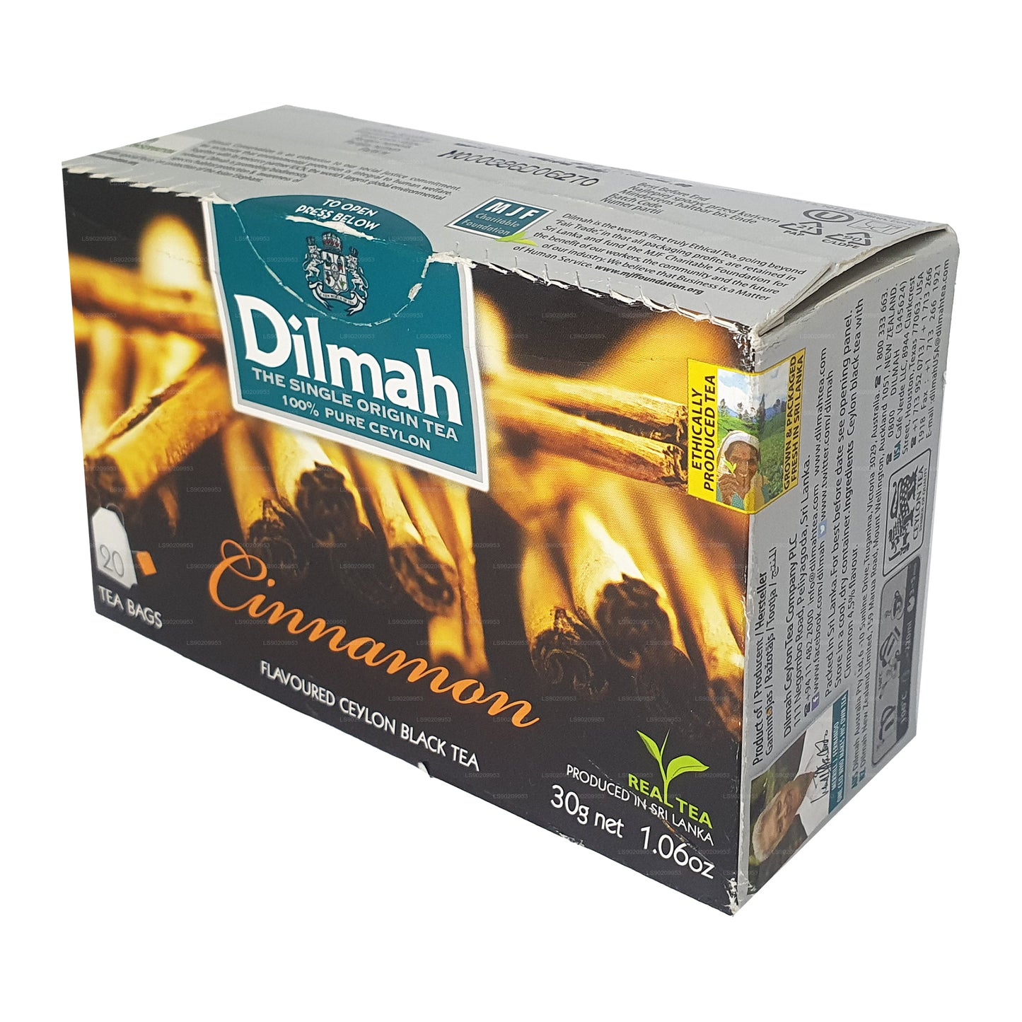 Thé aromatisé au caramel Dilmah (40g) 20 sachets de thé