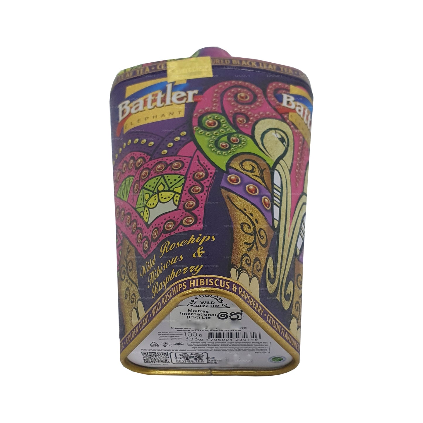 Boîte en carton Battler Golden Giant à l'églantier sauvage, à l'hibiscus et à la framboise (100 g)