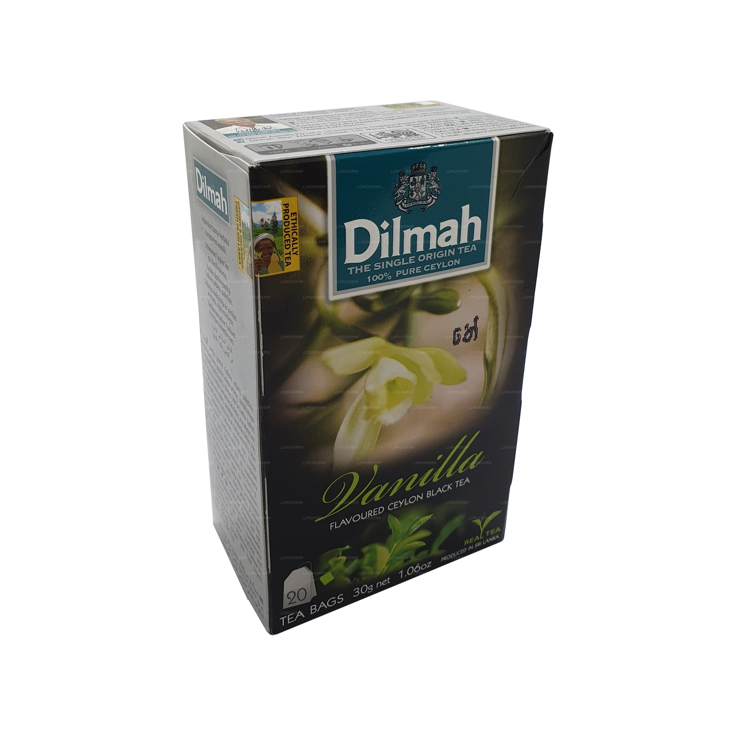 Thé aromatisé à la vanille Dilmah (40g) 20 sachets de thé