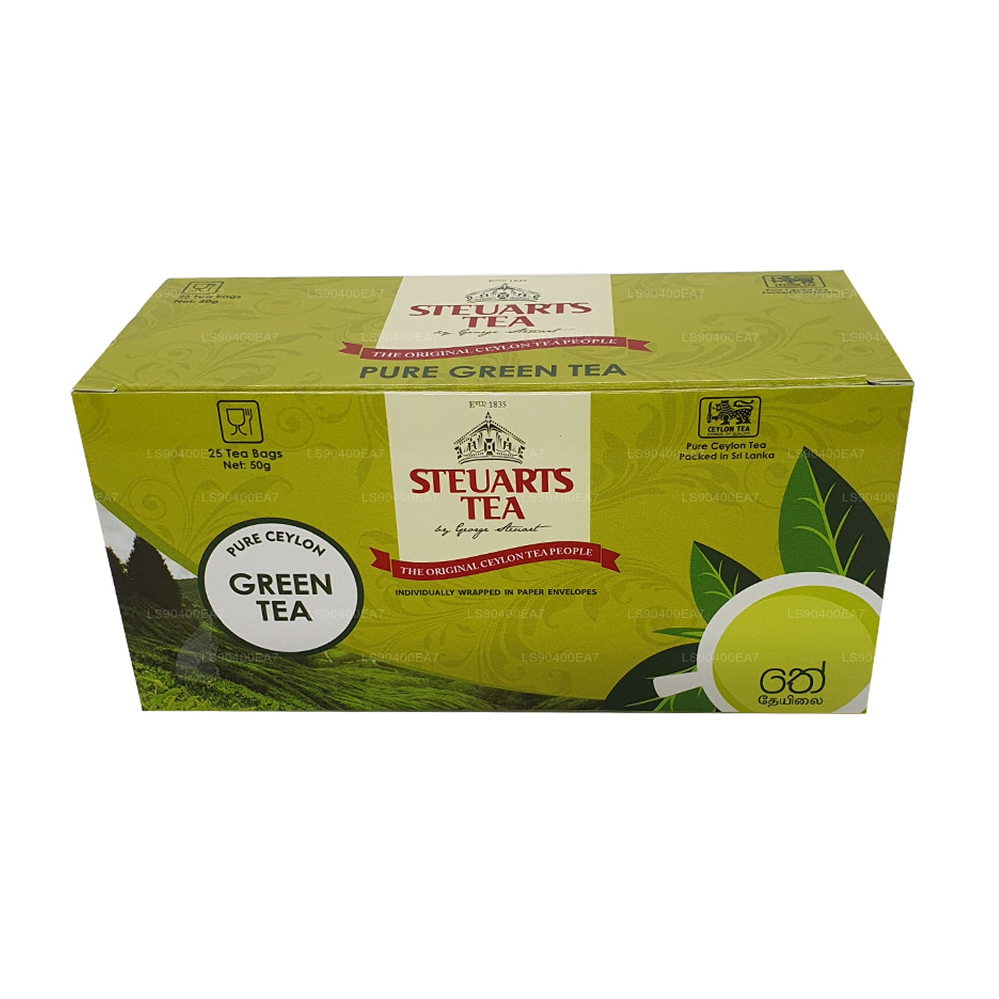 Thé vert pur George Steuart (50 g) 25 sachets de thé