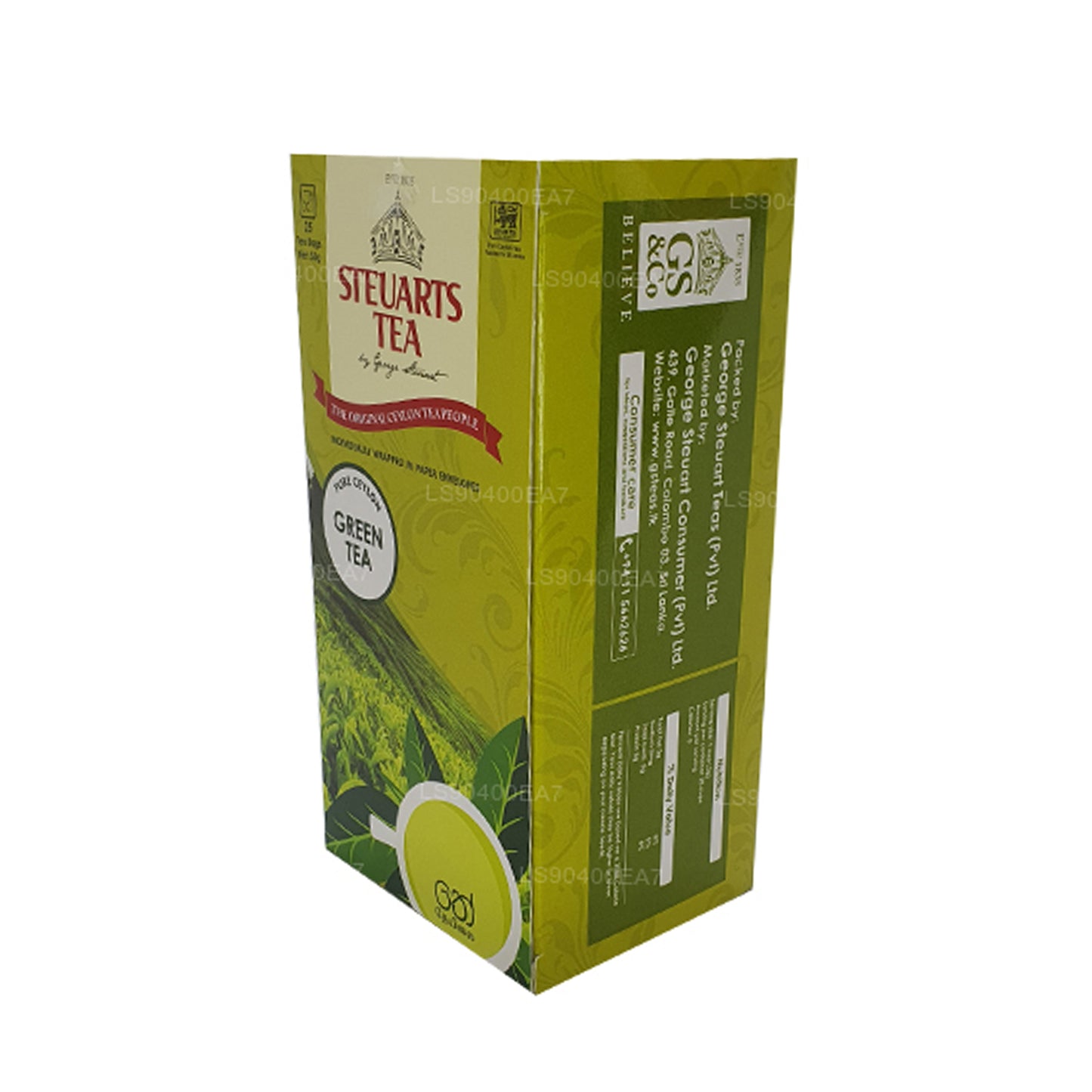 Thé vert pur George Steuart (50 g) 25 sachets de thé
