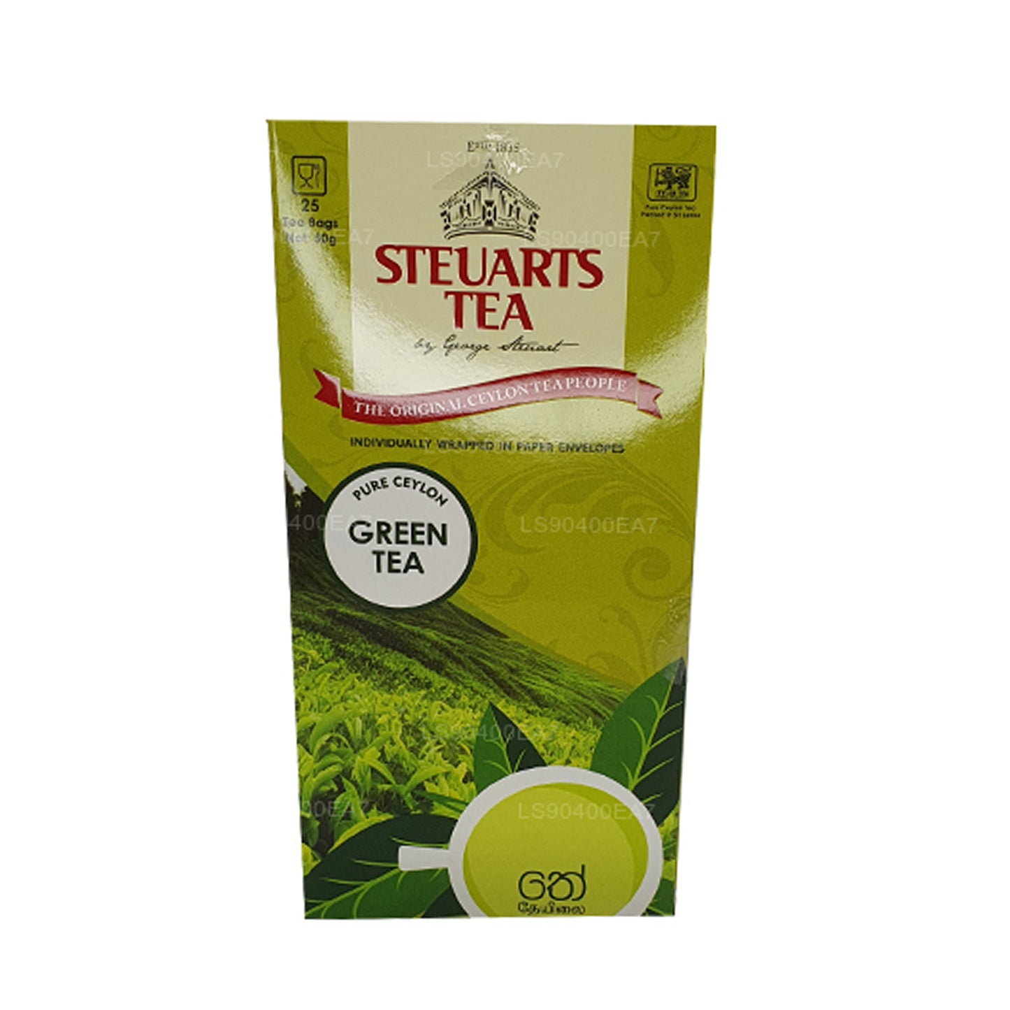 Thé vert pur George Steuart (50 g) 25 sachets de thé