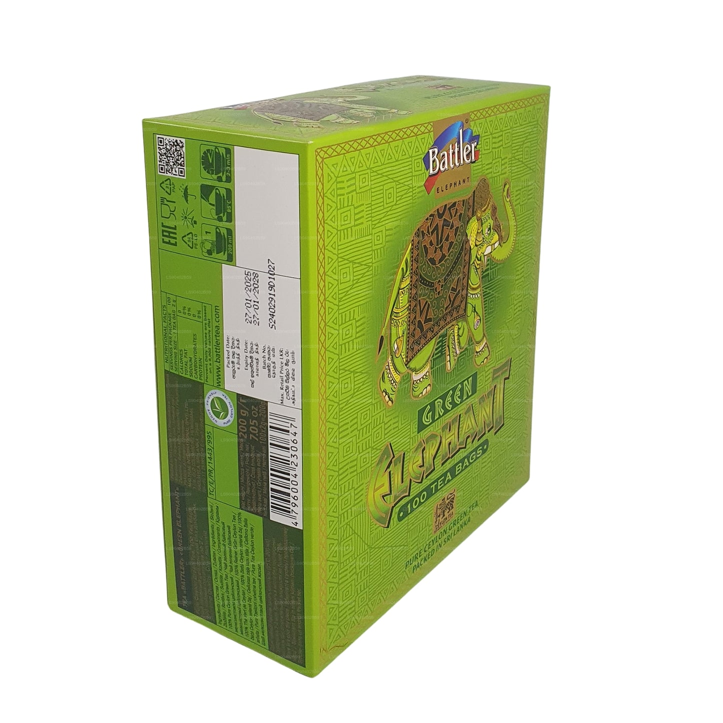 Battler Green Elephant (50g) 25 sachets de thé
