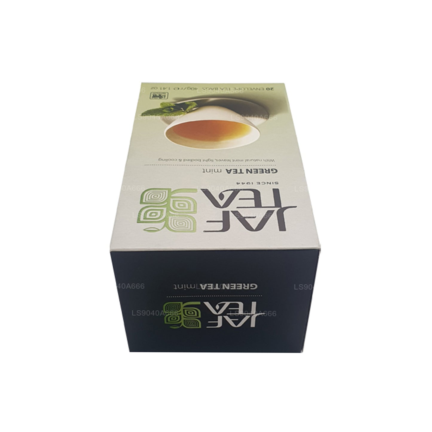 Sachets de thé en aluminium à la menthe de la collection Jaf Tea Pure Green Collection (40 g)