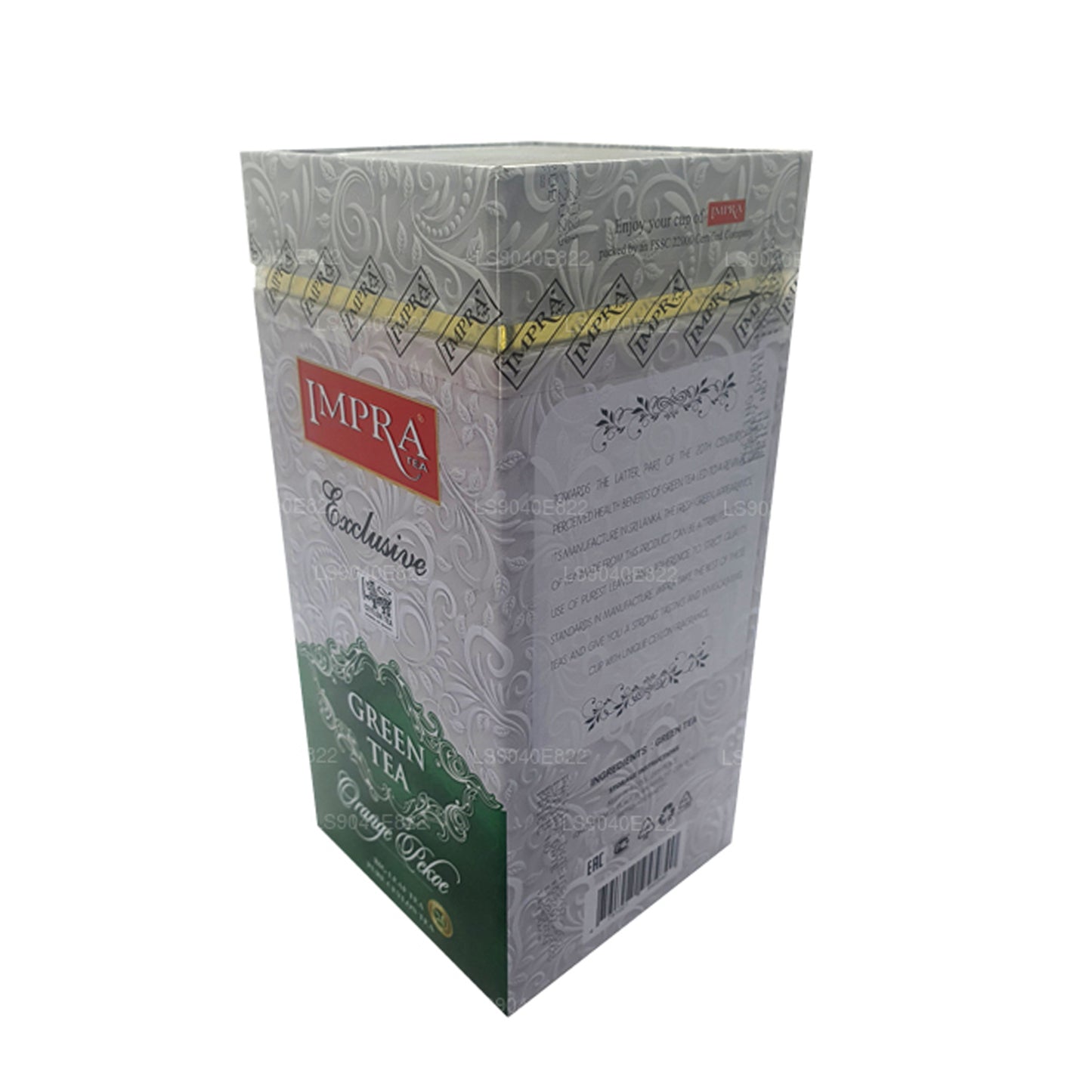 Thé vert Big Leaf Impra Exclusive, orange Pekoe (200 g), boîte