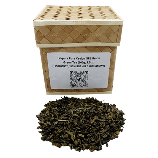 Thé vert Lakpura Pure Ceylon de qualité GP1 (100 g)