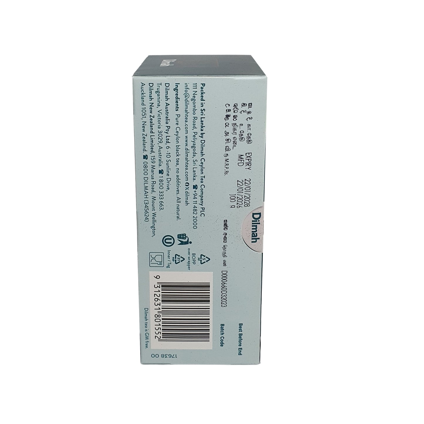 Sachets de thé de Ceylan Premium Dilmah