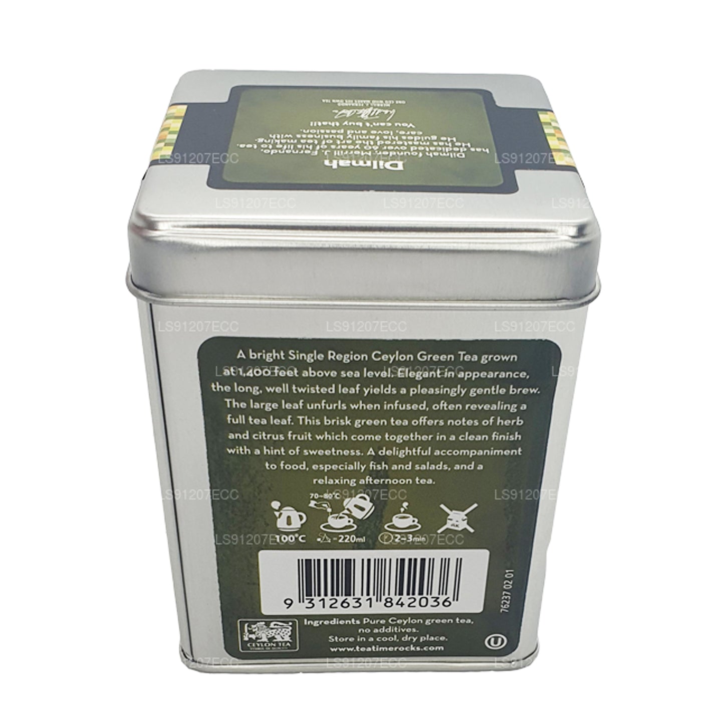 Thé vert Dilmah Ceylan Young Hyson de la série T (40 g) 20 sachets de thé