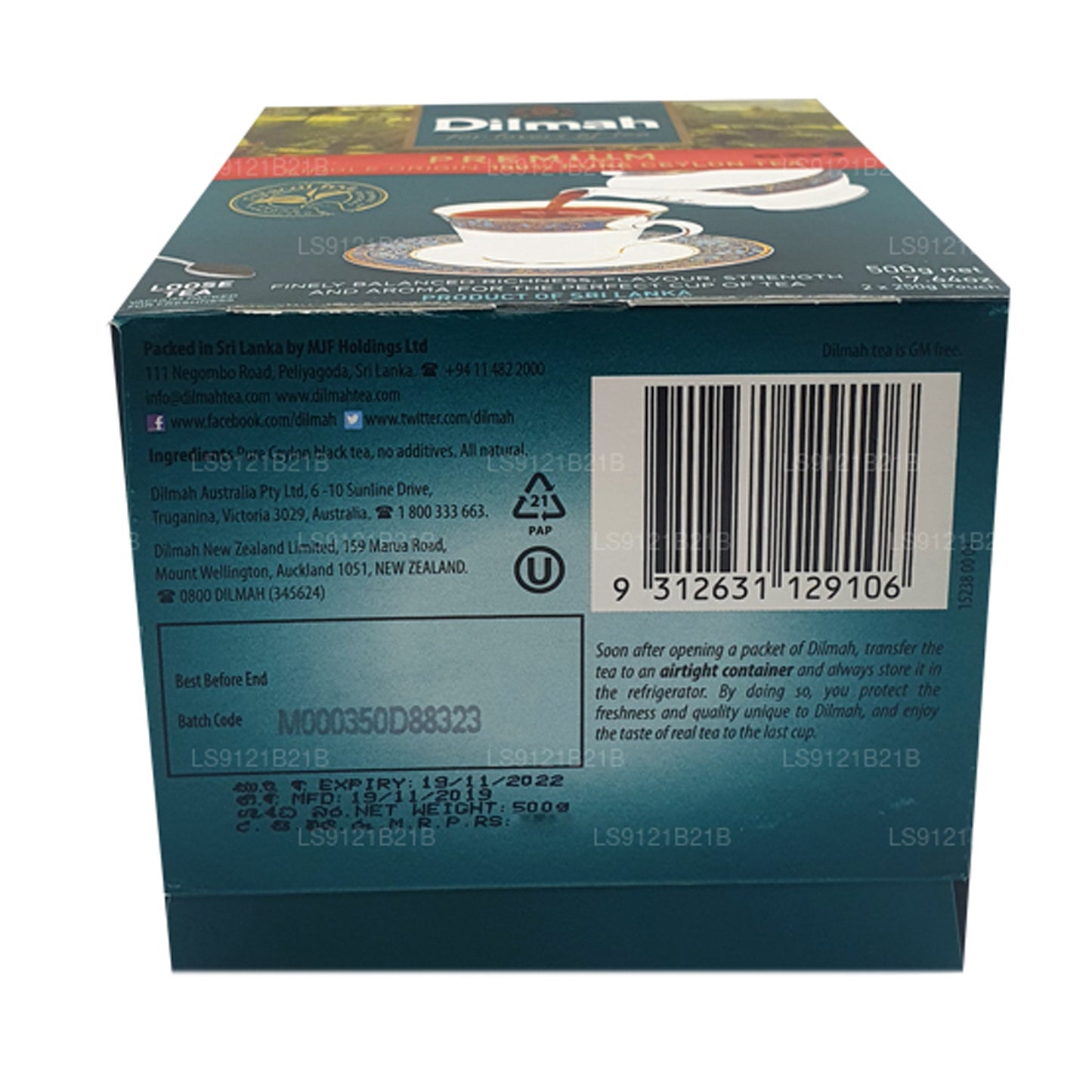 Thé en vrac de Ceylan Dilmah Premium (125 g)