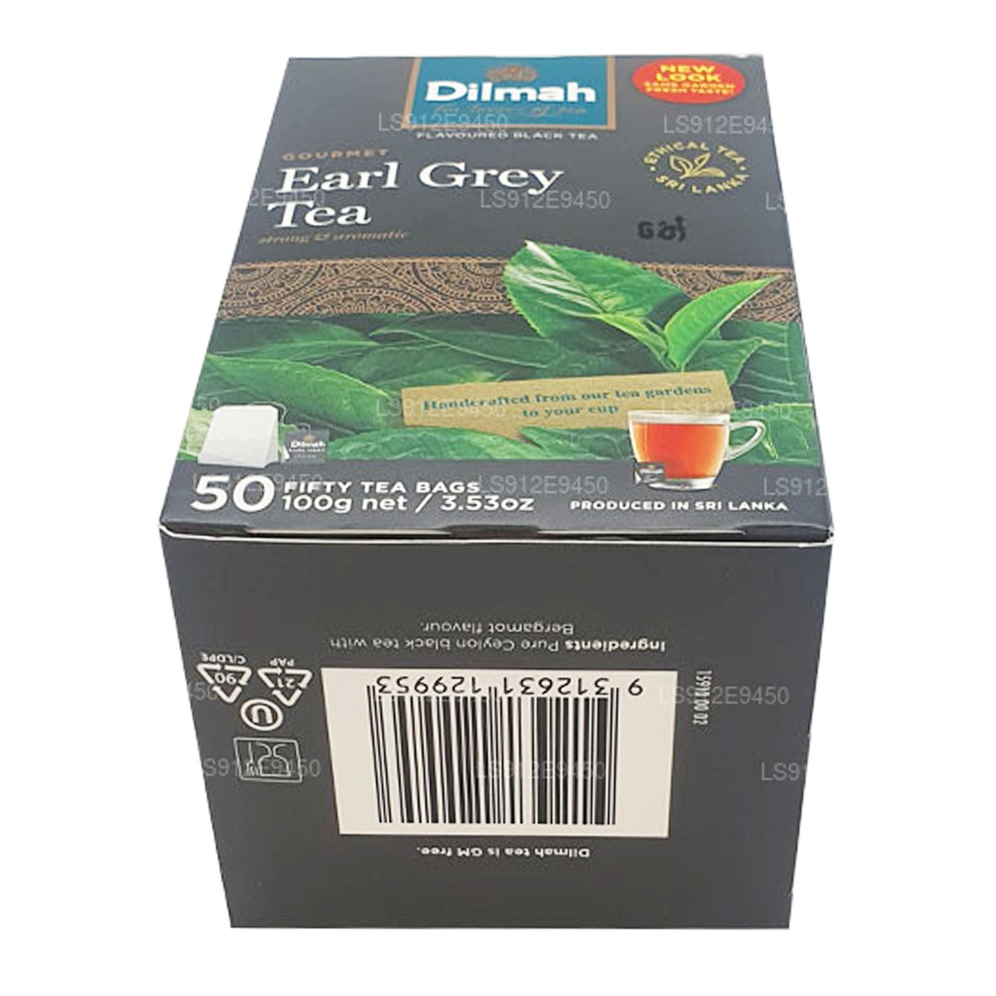 Thé Dilmah Earl Grey (100 g) 50 sachets de thé