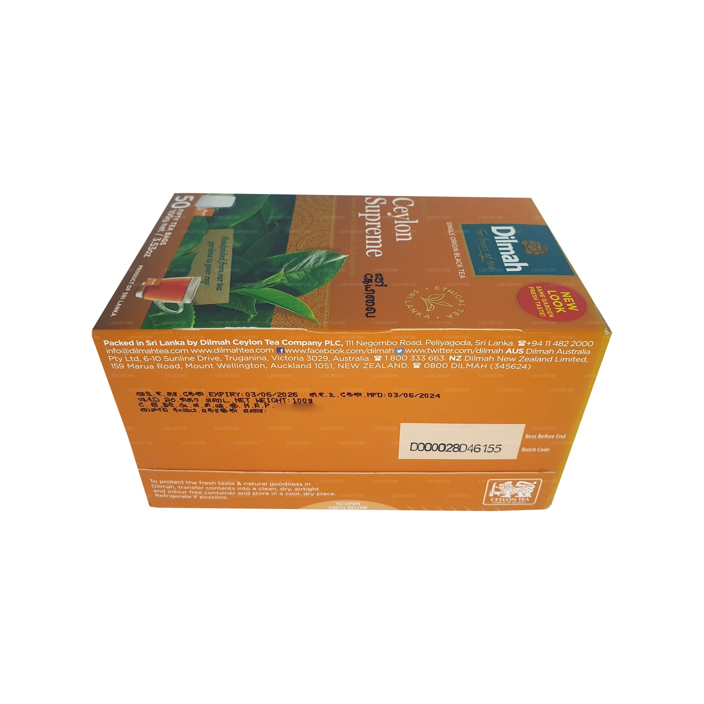 Dilmah Ceylon Supreme (100 g) 50 sachets de thé