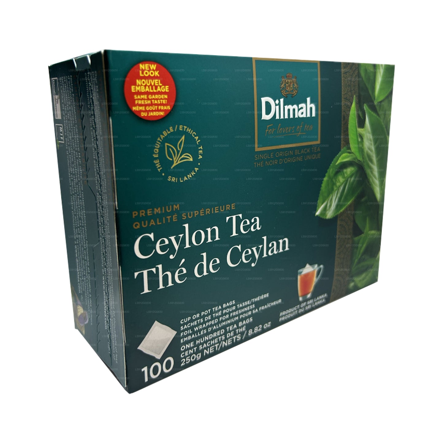 Thé de Ceylan Dilmah Premium (250 g) 100 sachets de thé sans étiquette