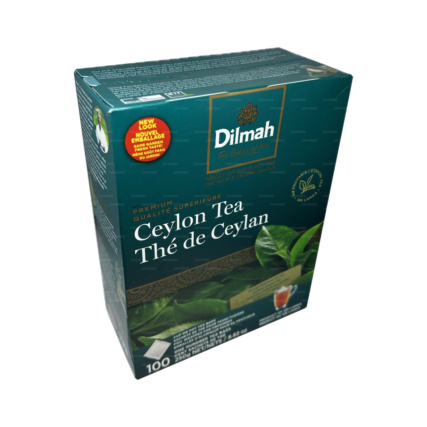 Thé de Ceylan Dilmah Premium (250 g) 100 sachets de thé sans étiquette