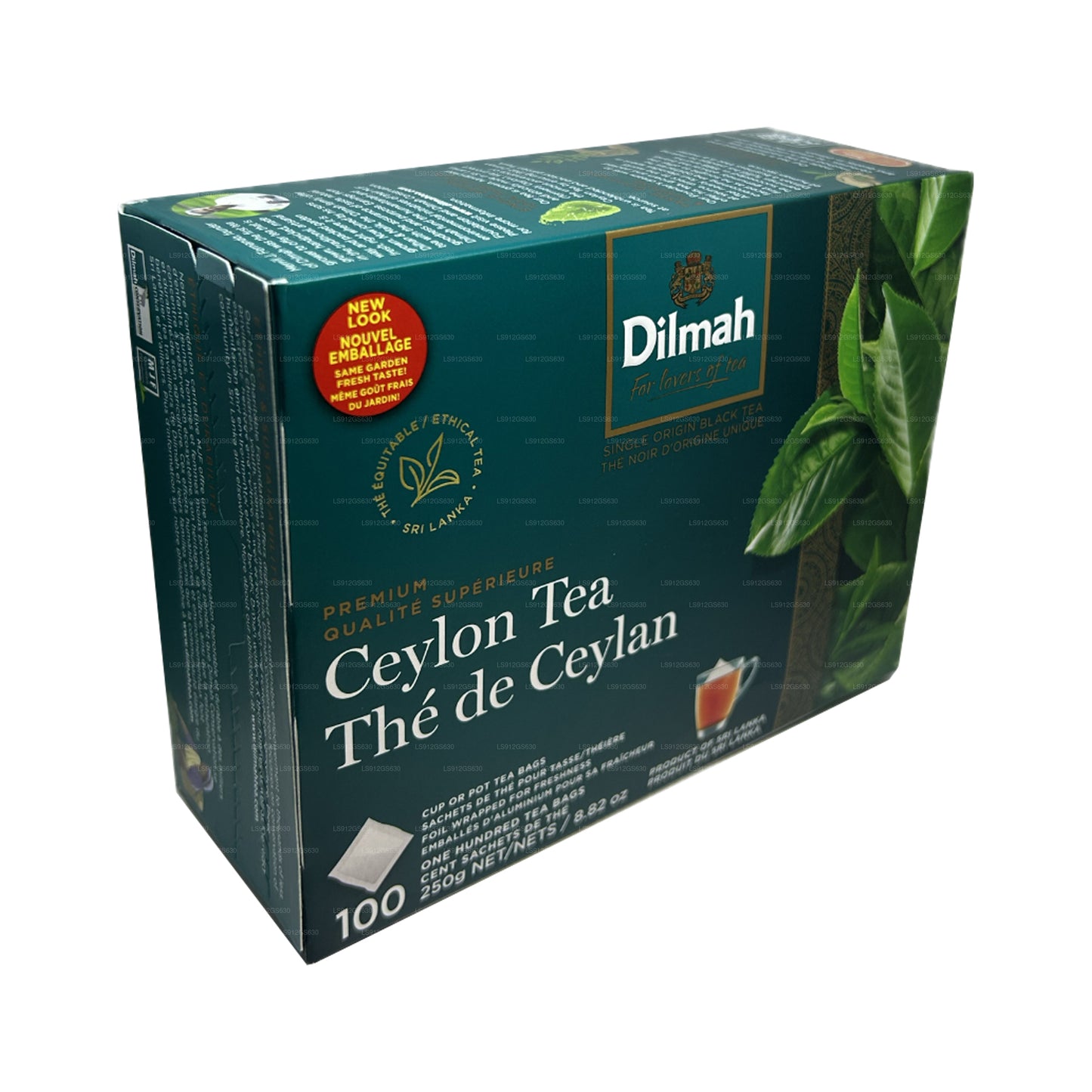 Thé de Ceylan Dilmah Premium (250 g) 100 sachets de thé sans étiquette