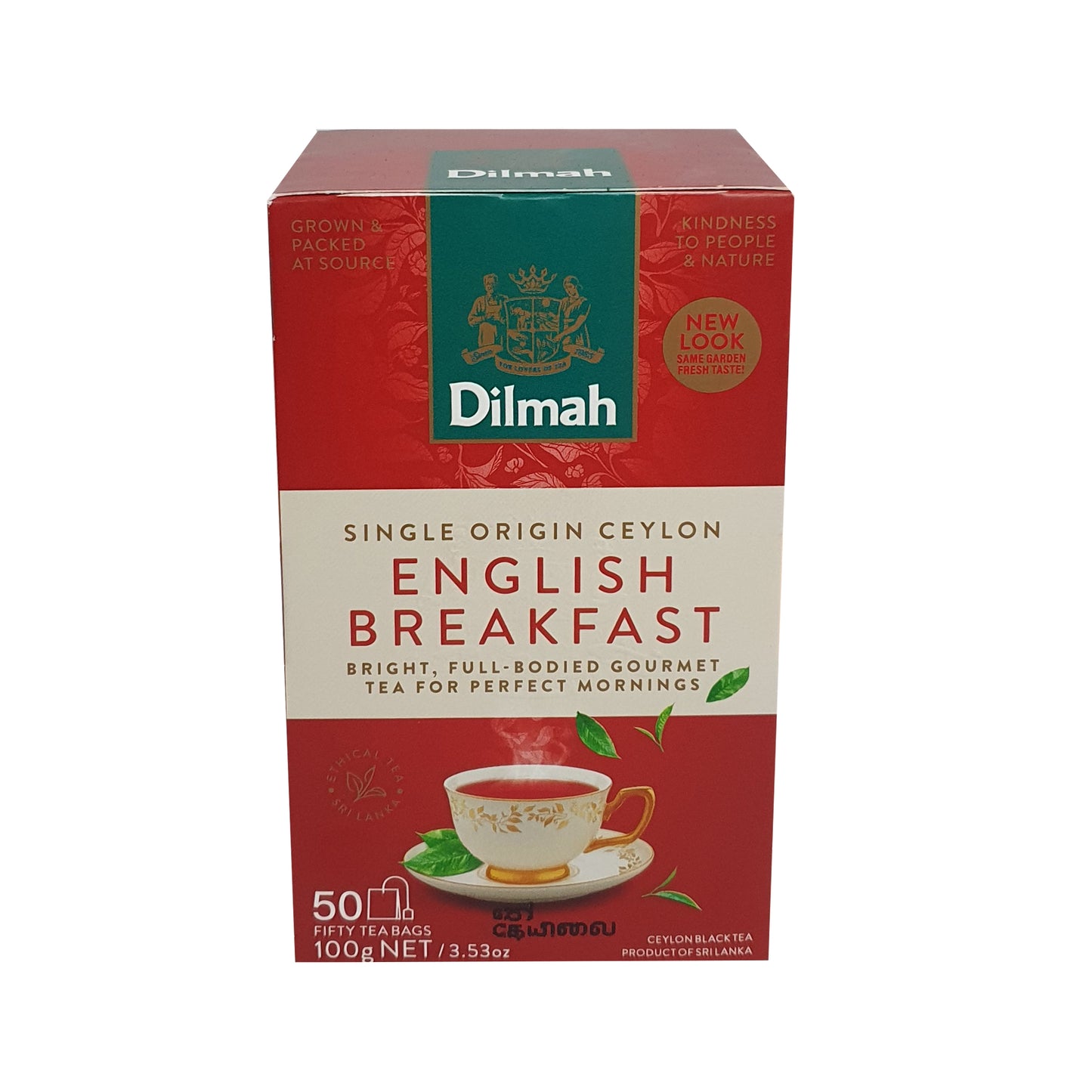 Thé anglais Dilmah pour petit déjeuner, 50 sachets de thé (100 g)