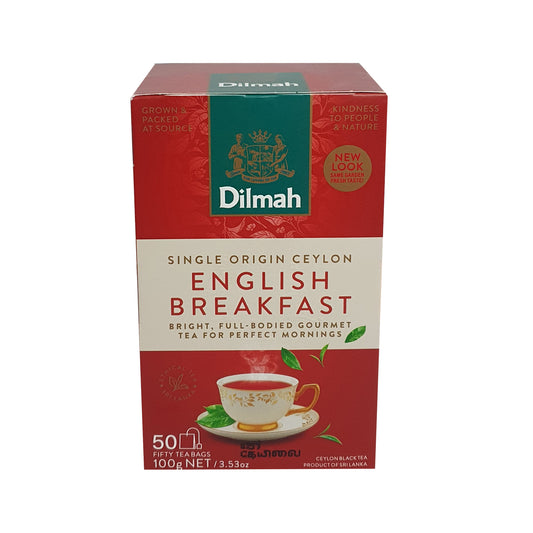 Thé anglais Dilmah pour petit déjeuner, 50 sachets de thé (100 g)