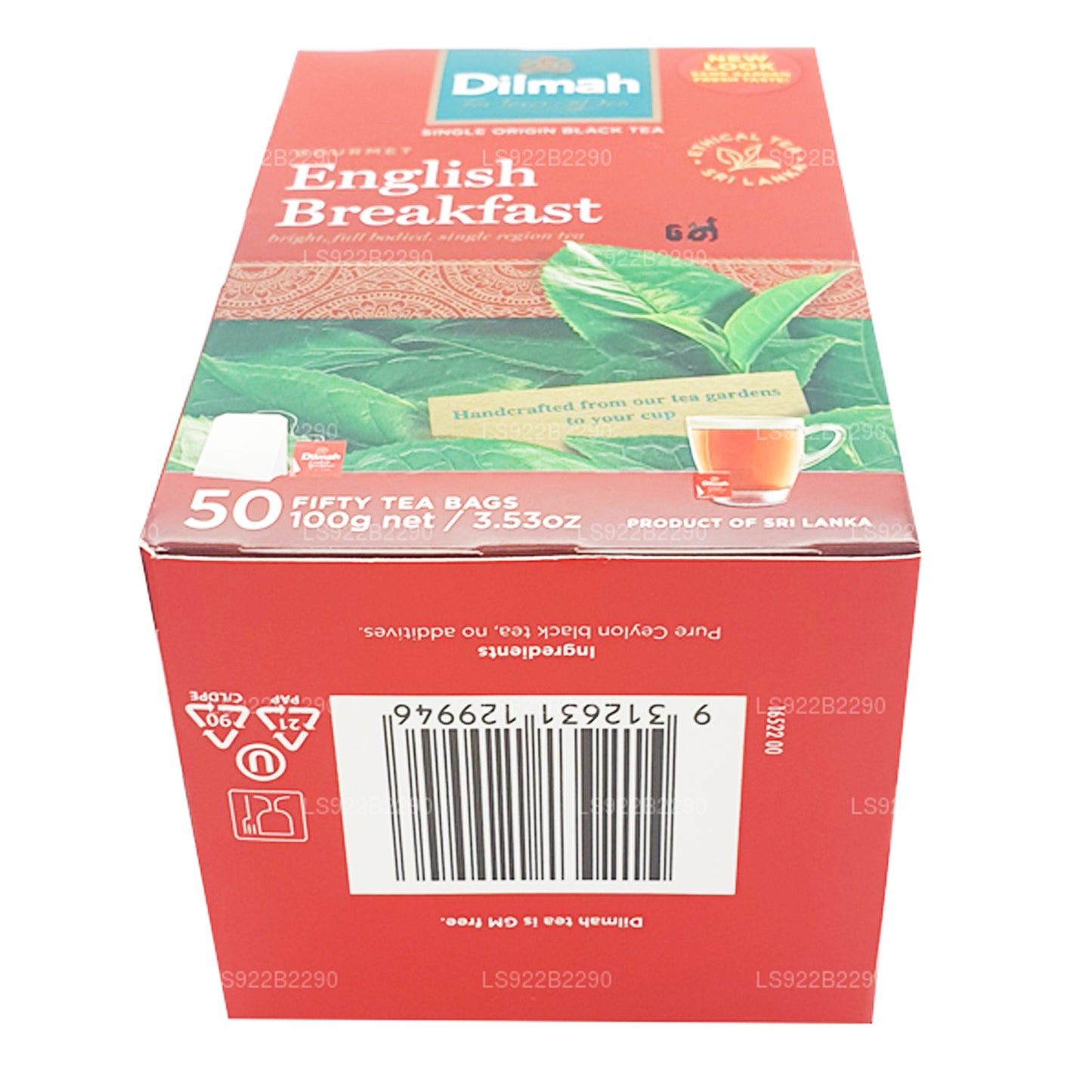 Thé anglais Dilmah pour petit déjeuner, 50 sachets de thé (100 g)