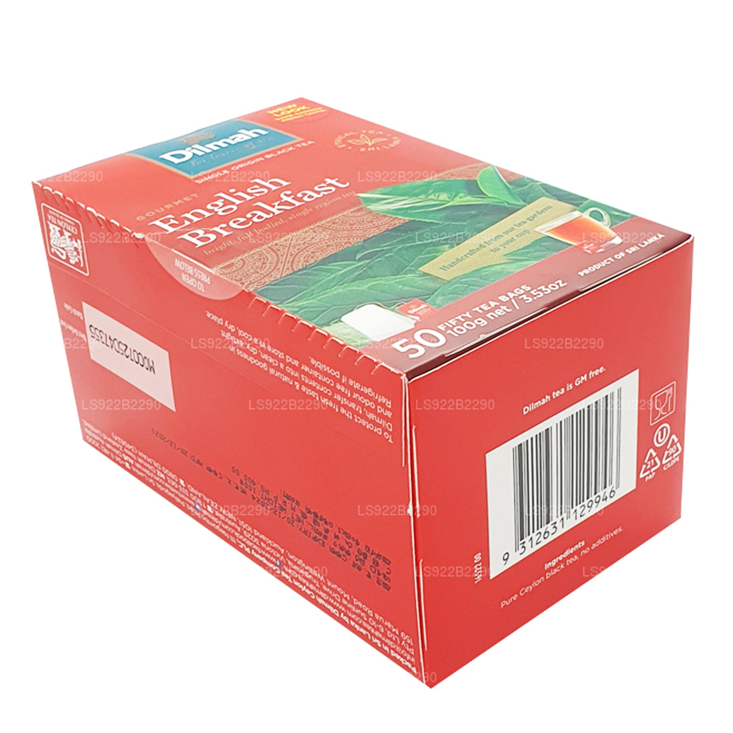 Thé anglais Dilmah pour petit déjeuner, 50 sachets de thé (100 g)