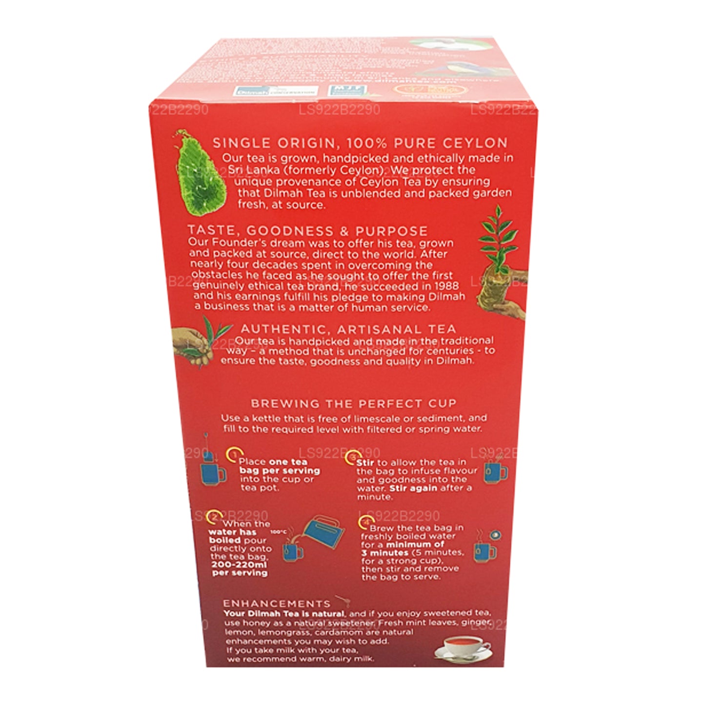 Thé anglais Dilmah pour petit déjeuner, 50 sachets de thé (100 g)