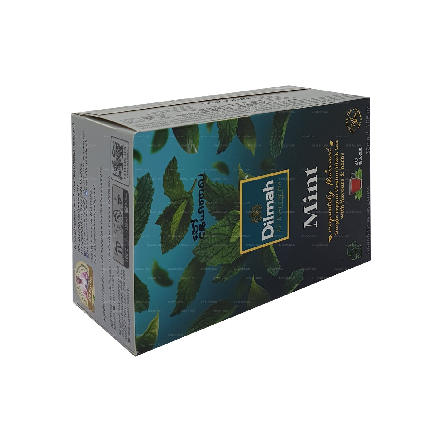 Thé noir de Ceylan aromatisé à la menthe Dilmah (30g)