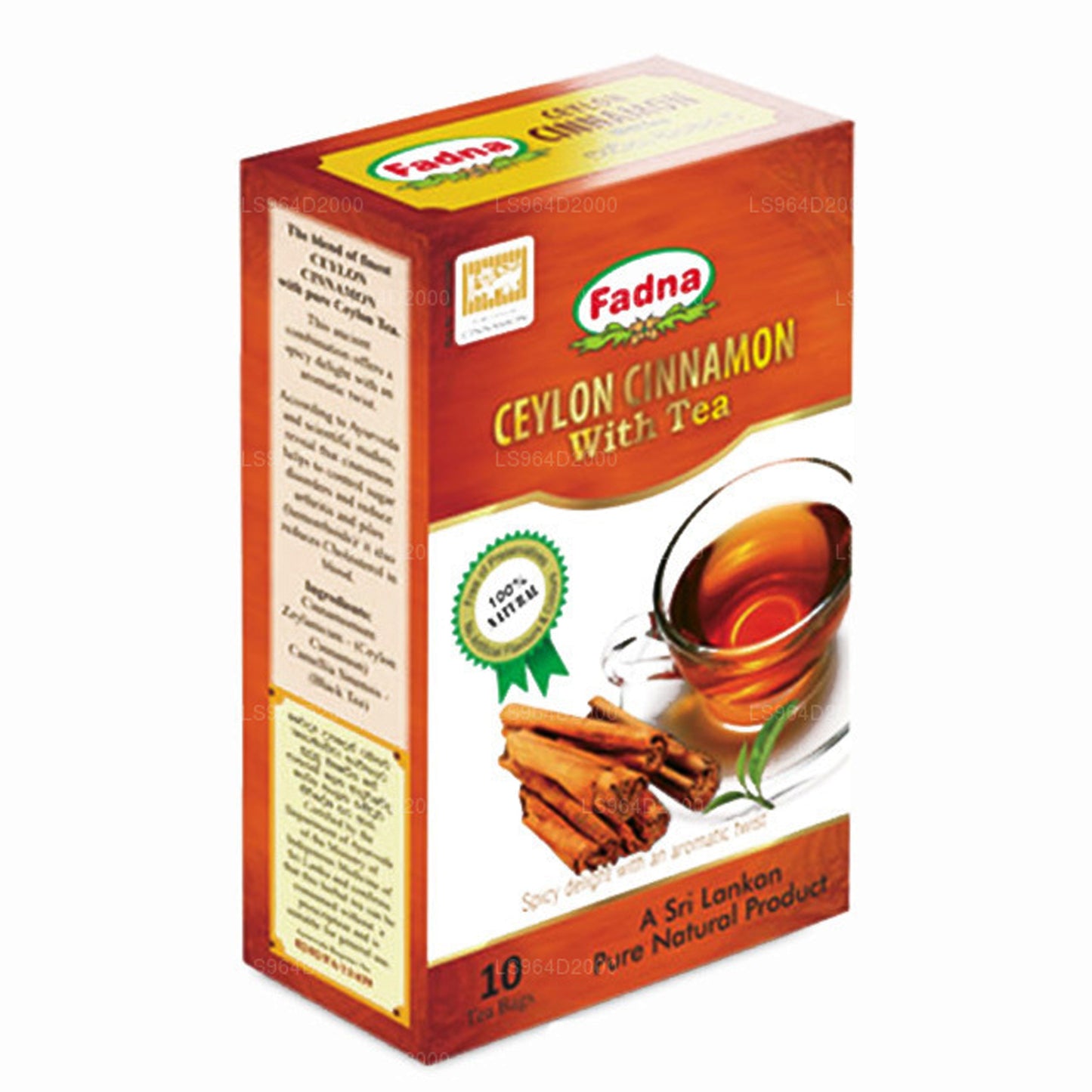 Thé aux herbes à la cannelle de Ceylan Fadna (20 g) 10 sachets de thé