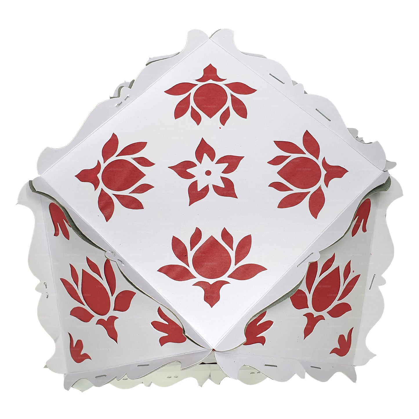 Lakpura Cardboard Vesak Lanterns (Atapattam Koodu) 3Pcs Pack