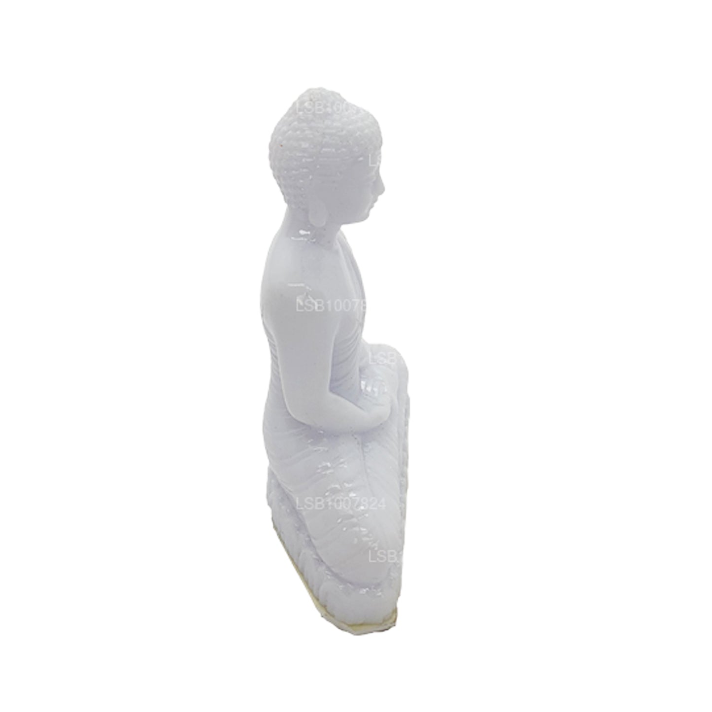 Statue de Bouddha (couleur blanche) pour tableau de bord de voiture (7 cm x 3 cm)