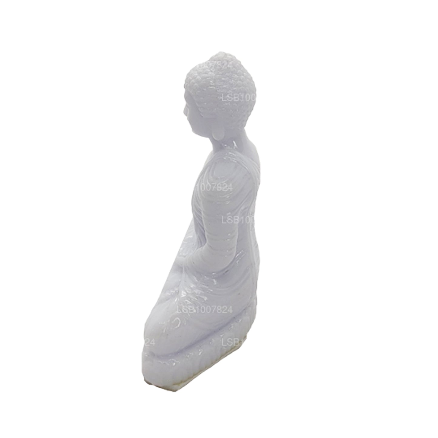 Statue de Bouddha (couleur blanche) pour tableau de bord de voiture (7 cm x 3 cm)