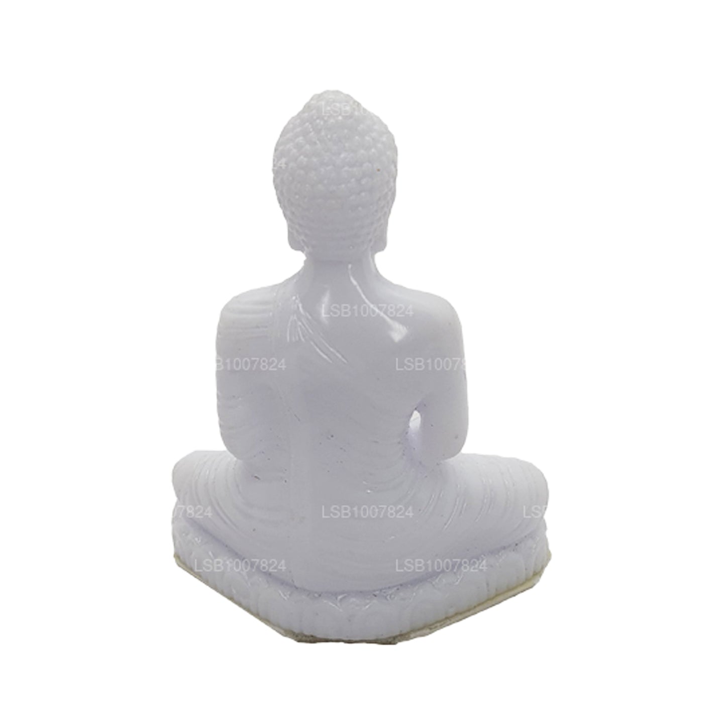 Statue de Bouddha (couleur blanche) pour tableau de bord de voiture (7 cm x 3 cm)