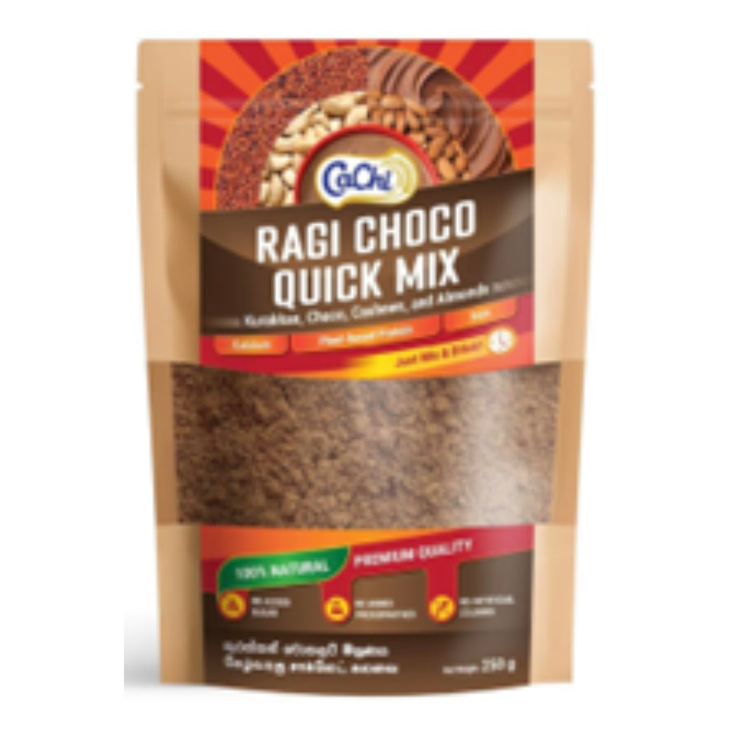 Préparation rapide au chocolat et au ragi CaChi (250g)