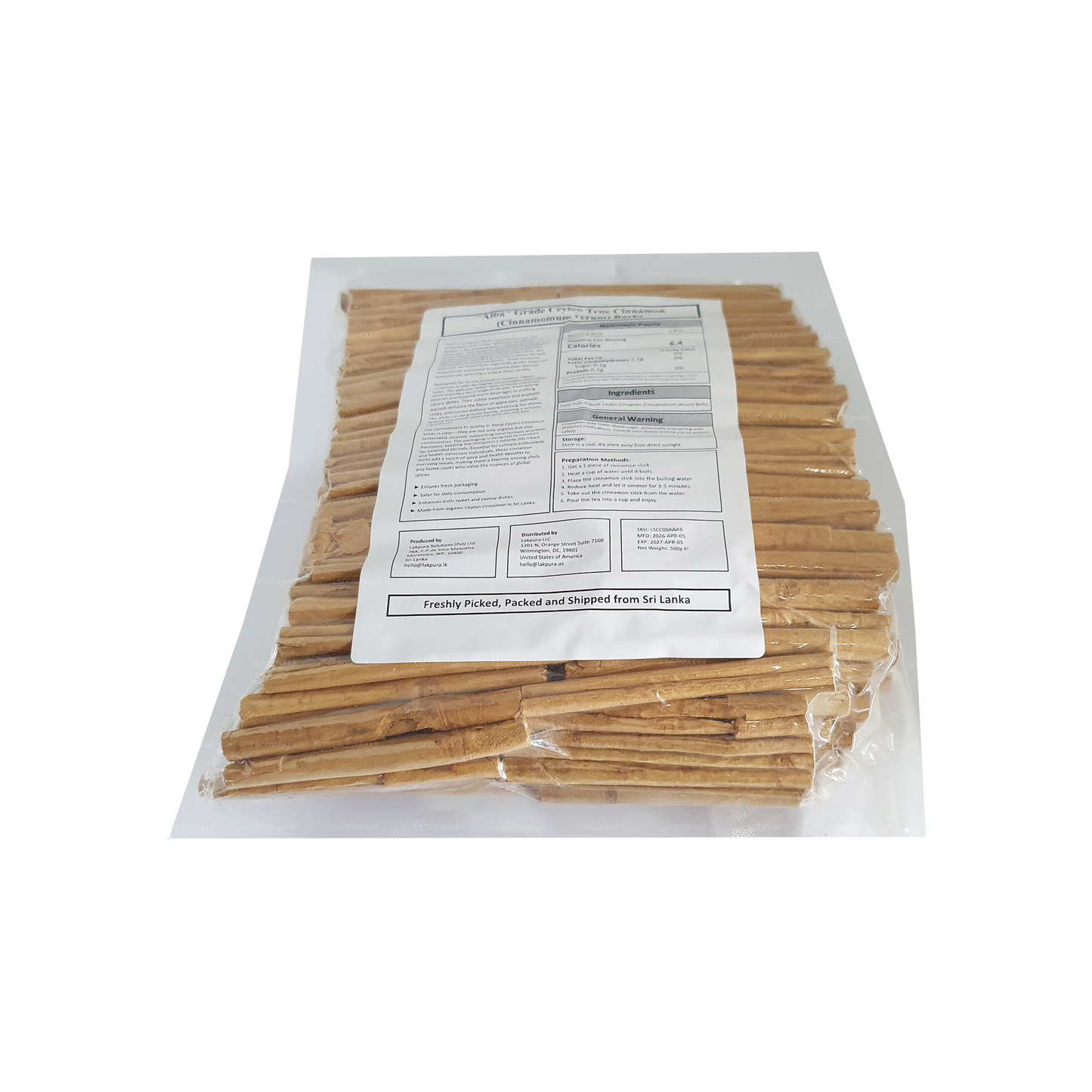 Lakpura® Ceylan Vrai Cannelle "Alba" Grade Bâtons