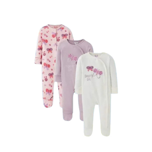 Lot de 3 combinaisons de nuit pour filles et bébés
