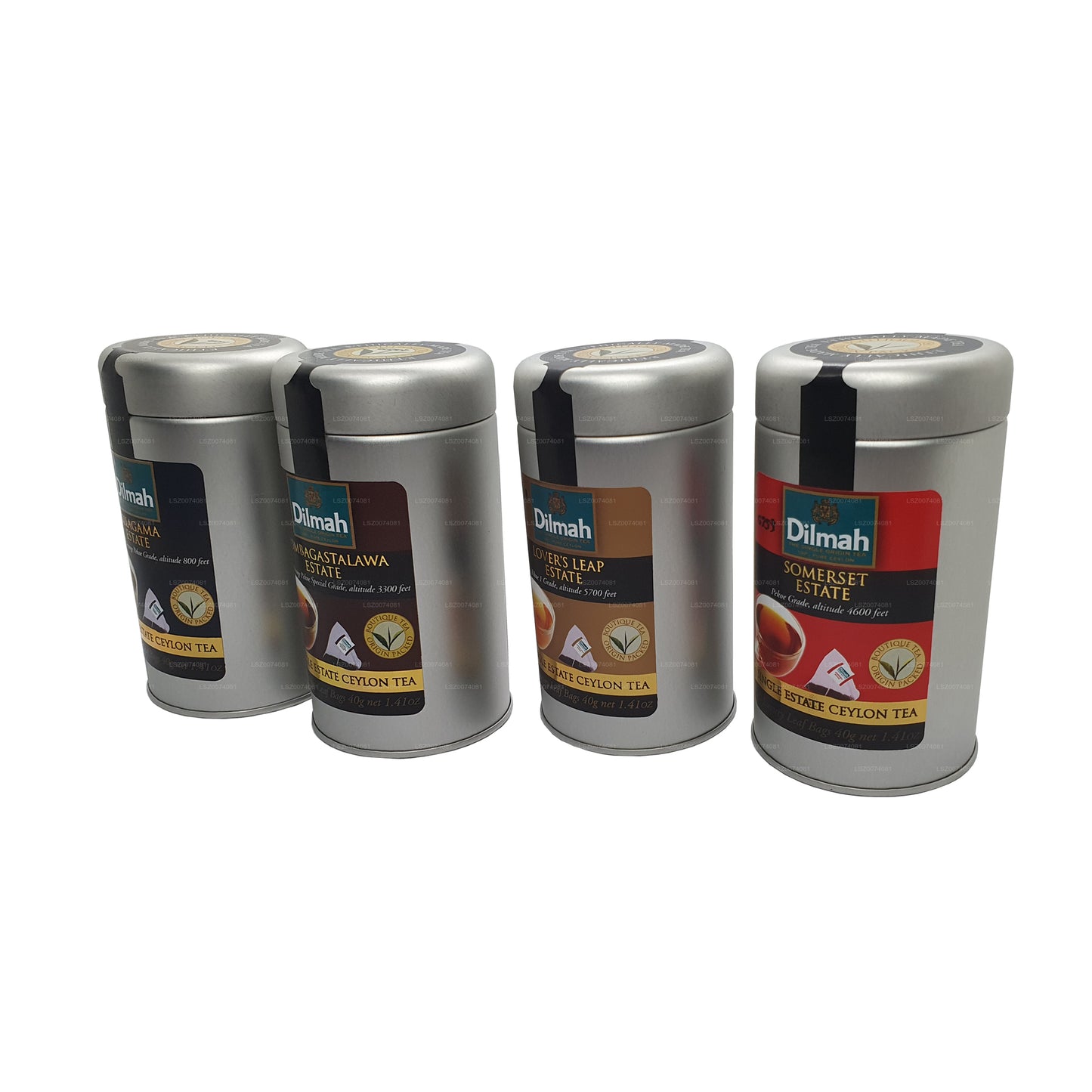 Boîte à thé Dilmah Single Estate (lot de 1)