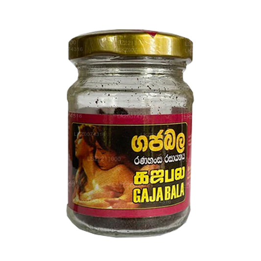SLADC Gajabala Ranahansa Rasayanaya (50g) is a certified Ayurvedic remedy that revitalizes male energy, boosts vitality, and supports overall health. Beneficial for diabetes, pneumonia, genitourinary issues, paralysis, and skin conditions, it’s made with ingredients like Aralu, Bulu, Nelli, Thippili, Madanapala, and more. Take ½ to 1 teaspoon with milk or as directed by an Ayurvedic practitioner.