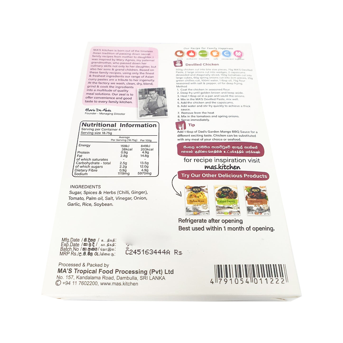 Pâte farinée MA's Kitchen (60 g)