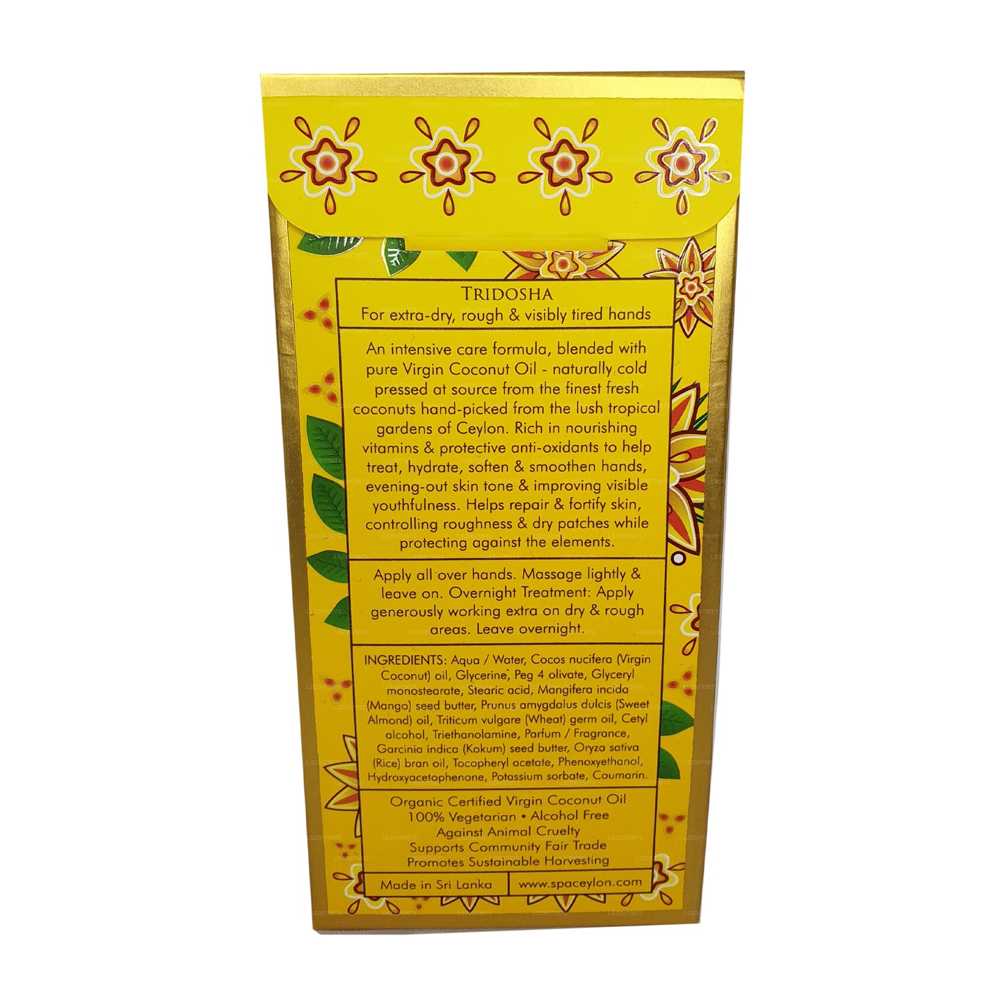 Soin intensif pour les mains Spa Ceylan Virgin Coconut Overnight Care (100 g)